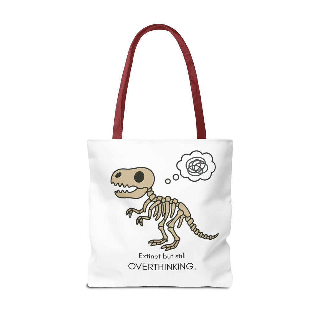 Dinosaur Tote Bag - Extinct but still OVERTHINKING, Funny Tote, Gift for Students, Eco-Friendly Carryall, Unique Shopper Bag, Cute Bag [...]