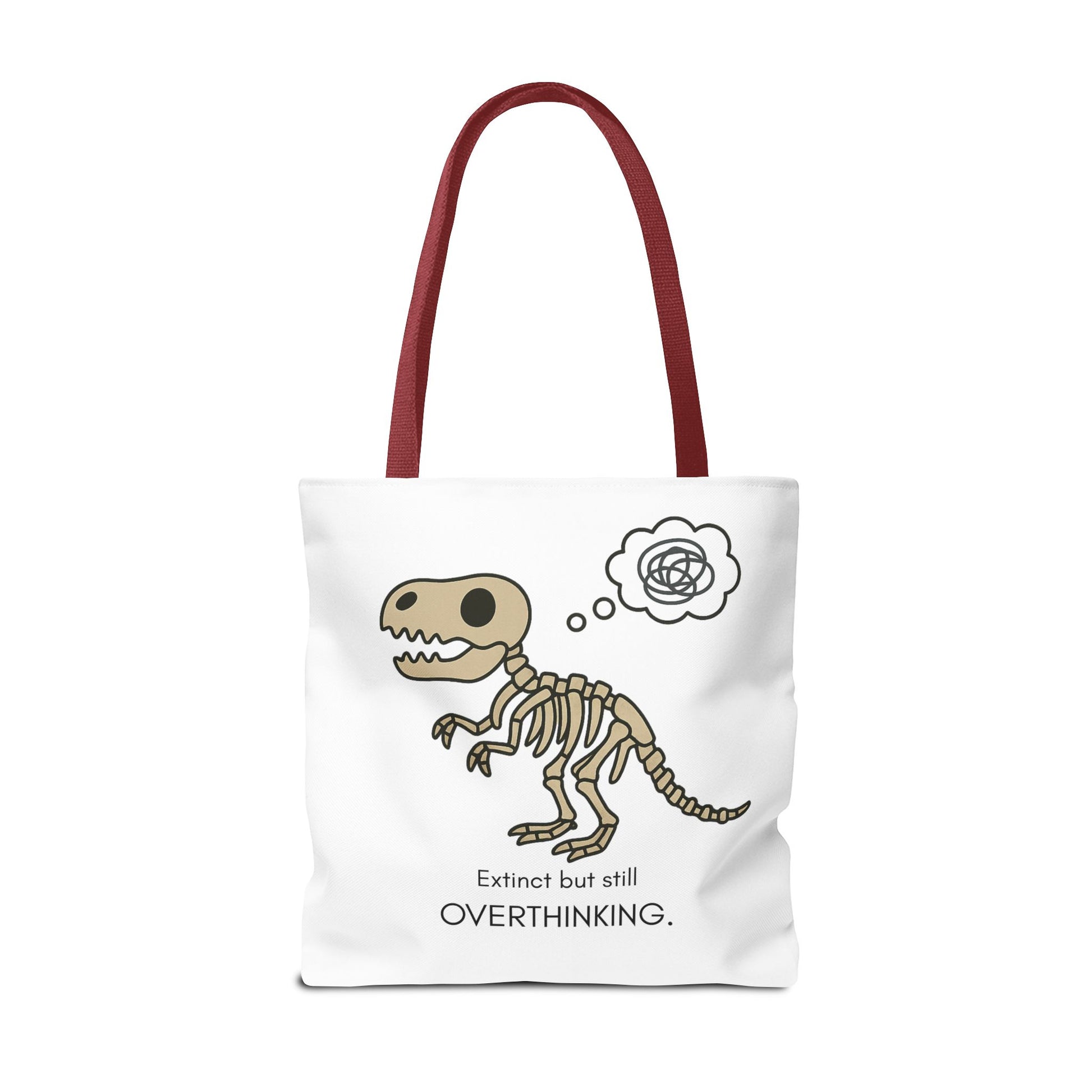 Dinosaur Tote Bag - Extinct but still OVERTHINKING, Funny Tote, Gift for Students, Eco-Friendly Carryall, Unique Shopper Bag, Cute Bag [...]