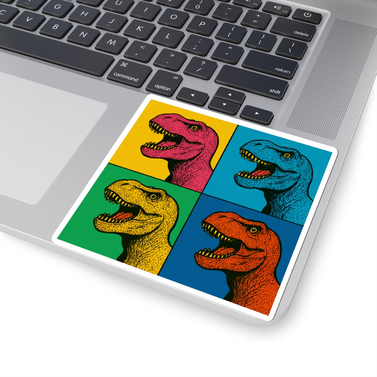 Colorful Dinosaur Kiss-Cut Stickers, Fun Vinyl Decals for Kids, T-Rex Art, Laptop Stickers, Dinosaur Lovers, Birthday Party Decor