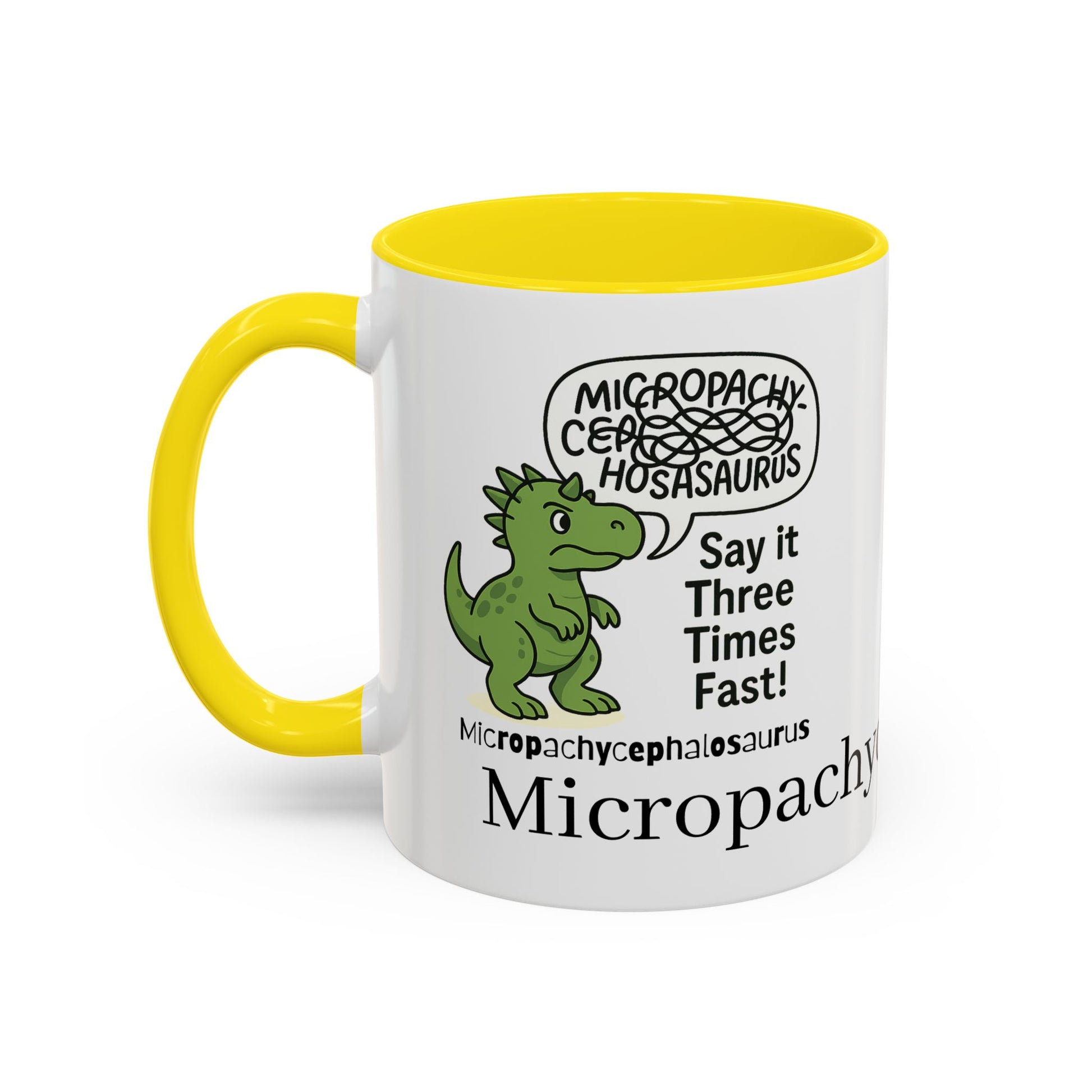 Micro Pachycephalosaurus Coffee Mug | Fun Dinosaur Drinkware, Unique Gift, Quirky Office Cup, Geeky Decor, Educational Mug