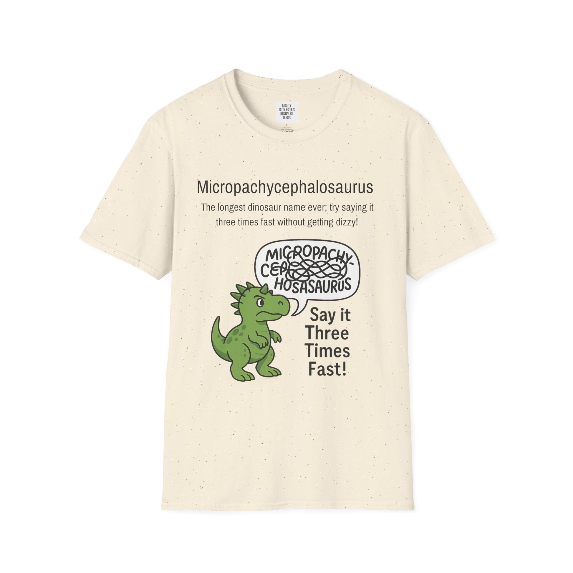 Tongue Twister Dinosaur Tee, Quirky Graphic Tee, Cute Dinosaur Apparel, Gift for Dino Lovers, Casual Wear